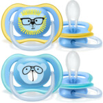 Philips Avent Ultra Air-Fopspeen 18 m Blauw met Opdruk