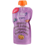 Ella's Kitchen Biologisch Knijpfruit 4+m Appel, Zoete aardappel, Pompoen & Bosbessen - 1.79 euro