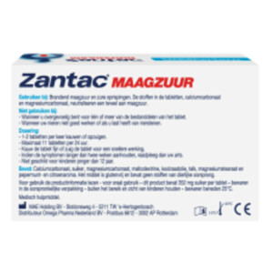 3x Zantac Maagzuur Kauwtabletten Pepermunt - 20.37 euro