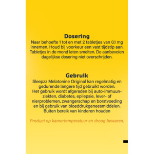 Sleepzz Melatonine Original - 13.99 euro
