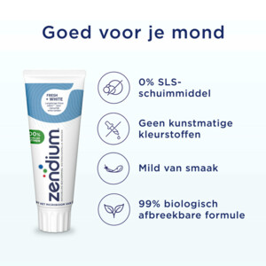 12x Zendium Tandpasta Fresh+White - 36.65 euro