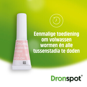 Dronspot Spot On Kat Ontwormingsdruppels Kat 5 - 8 kg 2 pipetten