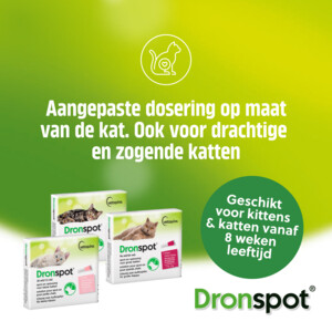 Dronspot Spot On Kat Ontwormingsdruppels Kat 5 - 8 kg 2 pipetten