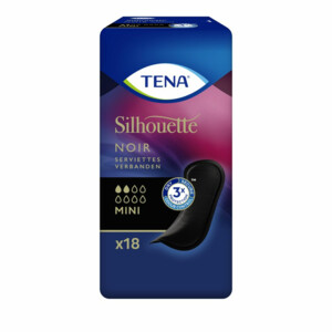 10x TENA Silhouette Pads Black Mini - 32.92 euro
