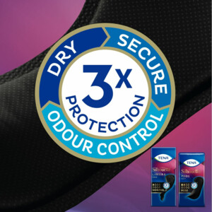 10x TENA Silhouette Pads Black Normal - 32.89 euro