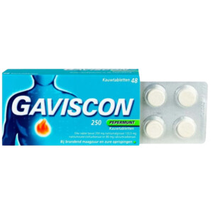 Gaviscon Gaviscon 250 mg Pepermunt Kauwtabletten - 9.95 euro