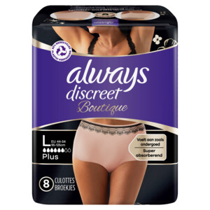 Always Discreet Broekjes voor Urineverlies Boutique Beige Plus Maat L - 13.09 euro