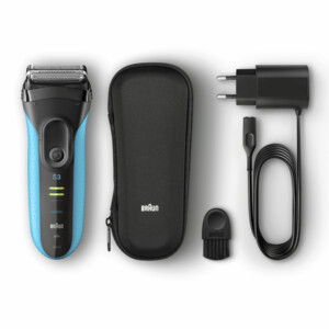 2x Braun Elektrisch Scheerapparaat S3 ProSkin 3045s  Zwart/Blauw - 197.99 euro