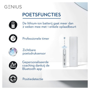 3x Oral-B Elektrische Tandenborstel Sensitive Genius 8000n Silver (Eb60)   Prh - 259.2 euro