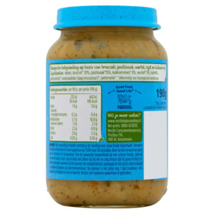 Nestle NaturNes Bio Maaltijd 8+ mnd Broccoli, Pastinaak, Kalkoen - 1.65 euro