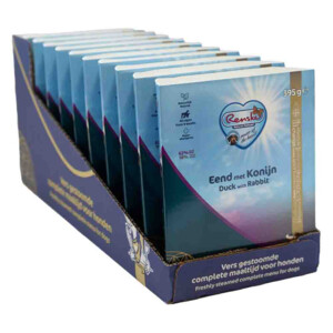 10x Renske Vers Gestoomd Complete Menu Hondenvoer Nat Eend - Konijn