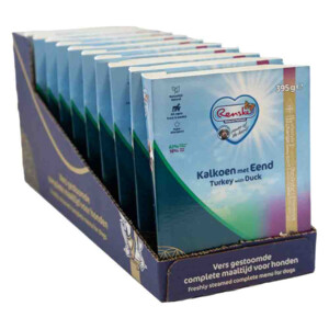 10x Renske Vers Gestoomd Complete Menu Hondenvoer Nat Kalkoen - Eend