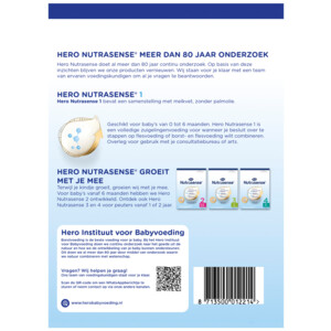 Hero Nutrasense Zuigelingenmelk 1 (0-6 mnd) - 12.95 euro