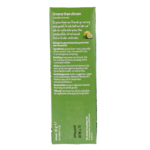 3x Piramide Groene Thee Bio Citroen - 8.37 euro