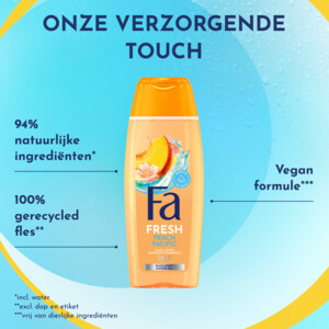 6x Fa Douchegel Peach Pacific - 9 euro