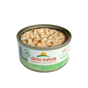 24x Almo Nature HFC Natural Kattenvoer Nat Blikje Kip met Aloë 70 gr