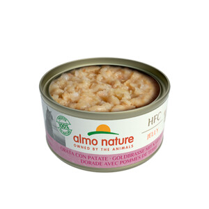 24x Almo Nature HFC Jelly Kattenvoer Nat Light Zeebrasem & Aardappel 70 gr