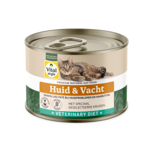 6x Vitalstyle Kattenvoer Blik Huid & Vacht 200 gr