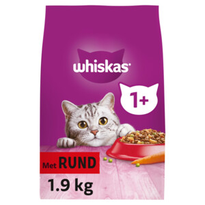 Whiskas 1+ Adult Katten Droogvoer Rund 1,9 kg