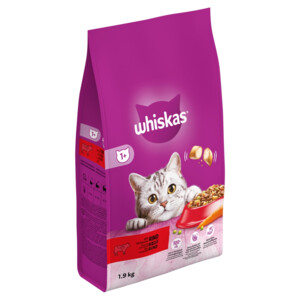 Whiskas 1+ Adult Katten Droogvoer Rund 1,9 kg