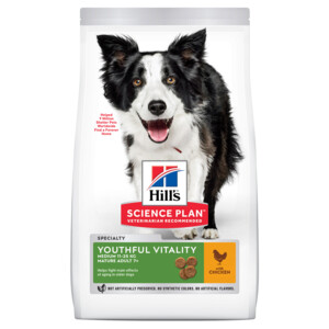 Hill's Science Plan Hondenvoer Droog Adult 7+  Youthful Vitality Medium Kip