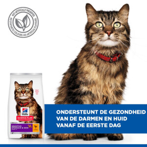 Hill's Science Plan Kattenvoer Adult Sensitive Stomach & Skin Kip 1,5 kg