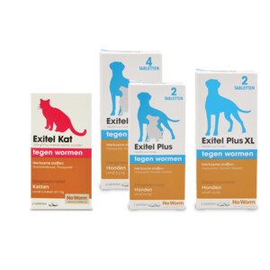 No Worm Exitel Ontworming Tabletten Kat vanaf 1 kg 2 tabletten