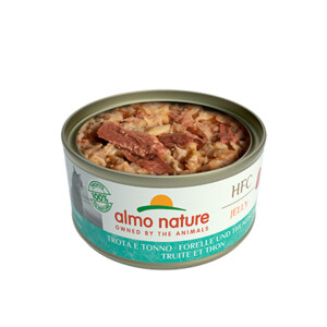 24x Almo Nature HFC Jelly Kattenvoer Nat Forel & Tonijn 70 gr