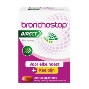 2x Bronchostop Hoestpastilles Direct Met Honing - 18.94 euro