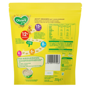 Olvarit Granenpap Acht Granen Vanillesmaak 12+ Maanden - 3.09 euro