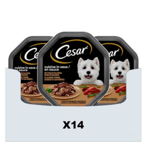 14x Cesar Cuisine in Saus Kuipje Kalkoen en Rund