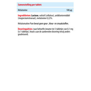 Melatomatine Pure Melatonine - 11.99 euro