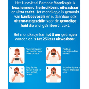 Lucovitaal Bamboe Mondkapje Zwart - 3.99 euro