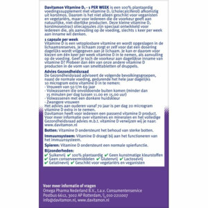 4x Davitamon Vitamine D Vegan 1 Per Week - 69.87 euro