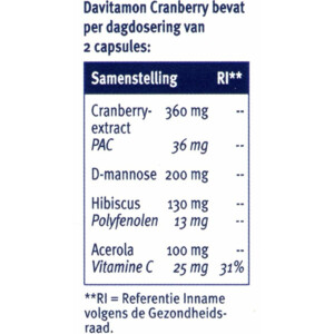 Davitamon Cranberry - 13.55 euro