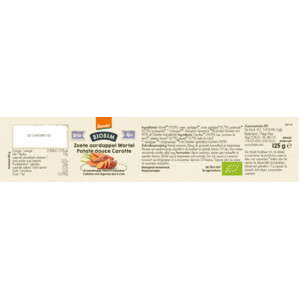 6x Biobim Groentehapje 4+ mnd Zoete Aardappel & Wortel - 8.43 euro