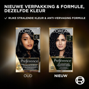 L'Oréal Préférence Permanente Haarkleuring 1 Zwart - 22.99 euro