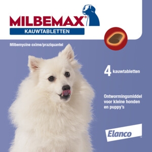 Milbemax Ontworming Kauwtabletten Hond 1 - 5 kg 4 tabletten