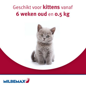 Milbemax Ontworming Tabletten Kat/Kitten 0,5 - 2 kg 2 tabletten