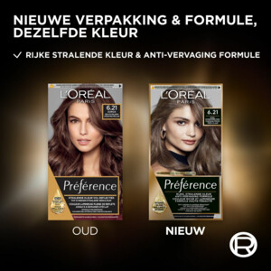 L'Oréal Préférence Permanente Haarkleuring 6.21 Zeer licht koel bruin - 22.99 euro