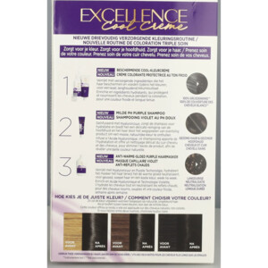 3x L'Oréal Excellence Cool Crème Permanente Crèmekleuring 3.11 - Ultra As Donkerbruin - 46.58 euro