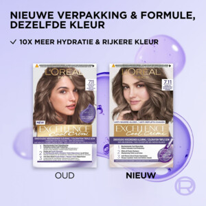 2x L'Oréal Excellence Cool Crème Permanente Crèmekleuring 7.11 - Ultra As Middenblond - 31.57 euro