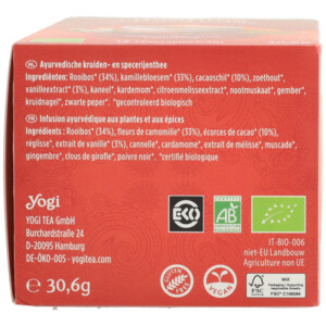 6x Yogi tea Biologische Thee Bedtime Rooibos Vanilla - 18.29 euro