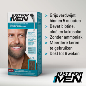 Just for Men Snor en Baard Middenbruin M35 - 12.99 euro