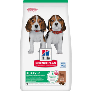 Hill's Science Plan Hondenvoer Droog Medium Puppyvoer Lam en Rijst
