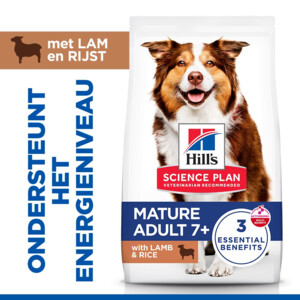Hill's Science Plan Hondenvoer Droog Medium Mature Adult Lam - Rijst 14 kg