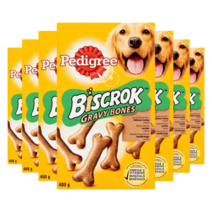 7x Pedigree Biscrok Gravy Bones Hondensnack