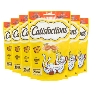 6x Catisfactions Kattensnoepjes Kaas