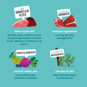 Edgard & Cooper Kuipje Vers Vlees Hondenvoer Wild - Eend 300 gr