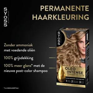 3x Syoss Color Oleo Intense 8-50 Natuurlijk Asblond - 26.59 euro